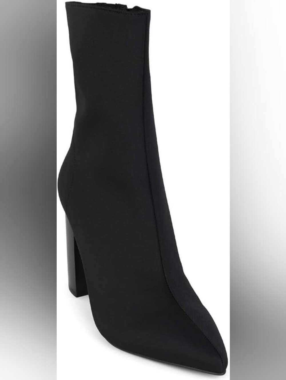 NWT Jeffery Campbell Siren-24 Black Pointed Block-Heel Sock Boots Size 9